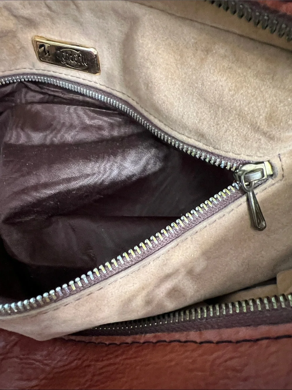 Tenderly Firenze Brown Leather Shoulder Bag Handbag Satchel Vintage Style